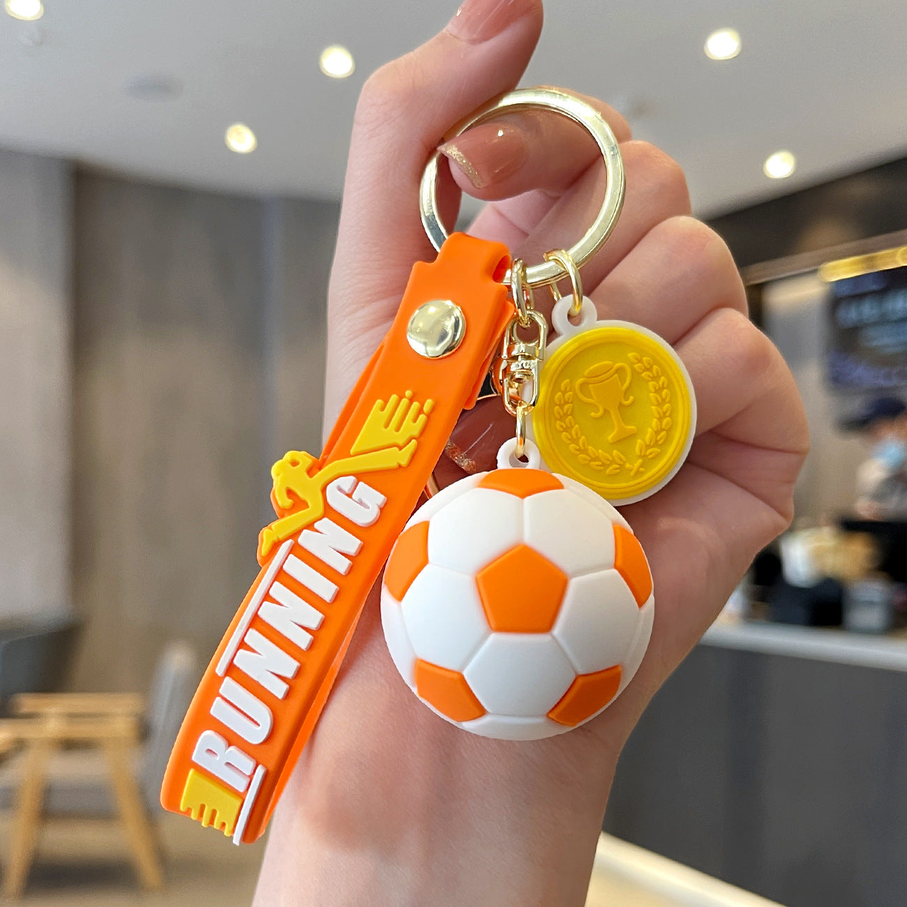 Wholesale Cool Football Silicone Keychain